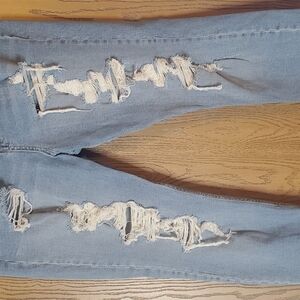 Areopostal Cheeky Jegging Distressed Light Blue Jeans